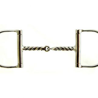 Coronet Dee Ring Curved Twisted Wire Snaffle Bit - 5" - New