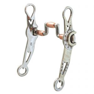 Robart Pinchless Precision Victory Square Port + Copp Barrels Show Curb Bit 5"