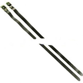 Intrepid Economy Leather English Spur Straps - Adult - Black 17"L