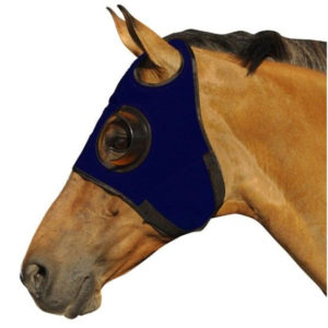 New Horse Blinker Hood Training, Racing 1/4 Cup Adjusts - Navy