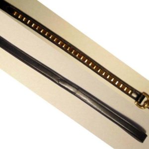 Bobby's Tack Equestrian Style Black Bridle Leather Dog Leash w/ Brass Clinchers