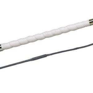 Fleck Show Professional Horse Whip - Blk w/ Wh Leather Grip - 100 cm Germany New