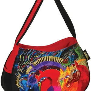 Laurel Burch Medium Canvas Hobo Bag - Horses of Fire - New