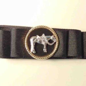 Rodell Satin Clip-On Hair Show Bow w/ Silver Western Show Horse no Rider