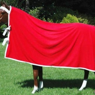 Curvon Nylon Rain Cooler Cover - Red w/ White Trim - Horse Size - New
